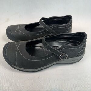 Keen Presidio II Mary Jane Shoes Womens Size 9 Black Leather Comfort Flats